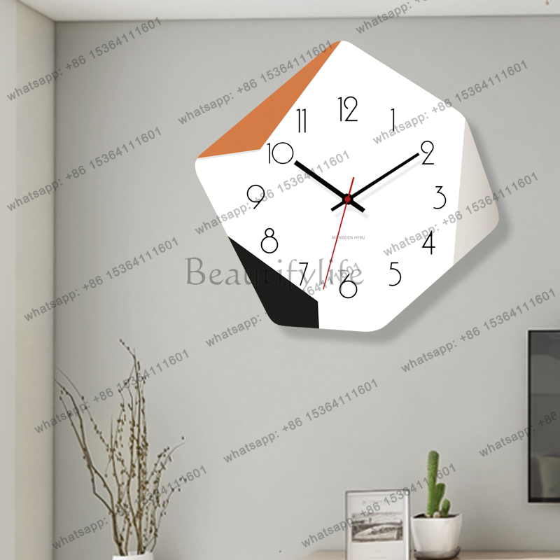Interior Design Organic Modern - Reloj de pared nórdico creativo, diseño