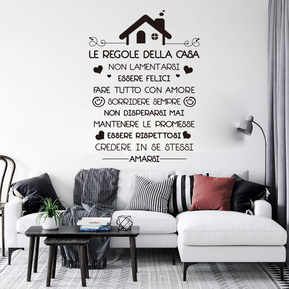 Interior Design Quotes - Calcomanía de pared de reglas de