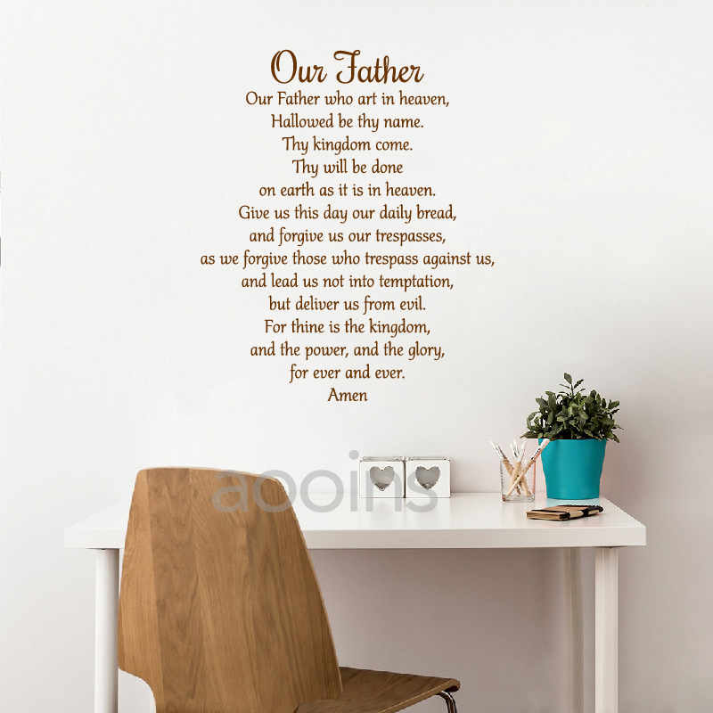 Calcomanía de oración de nuest - Interior Design Quotes reseña y precio