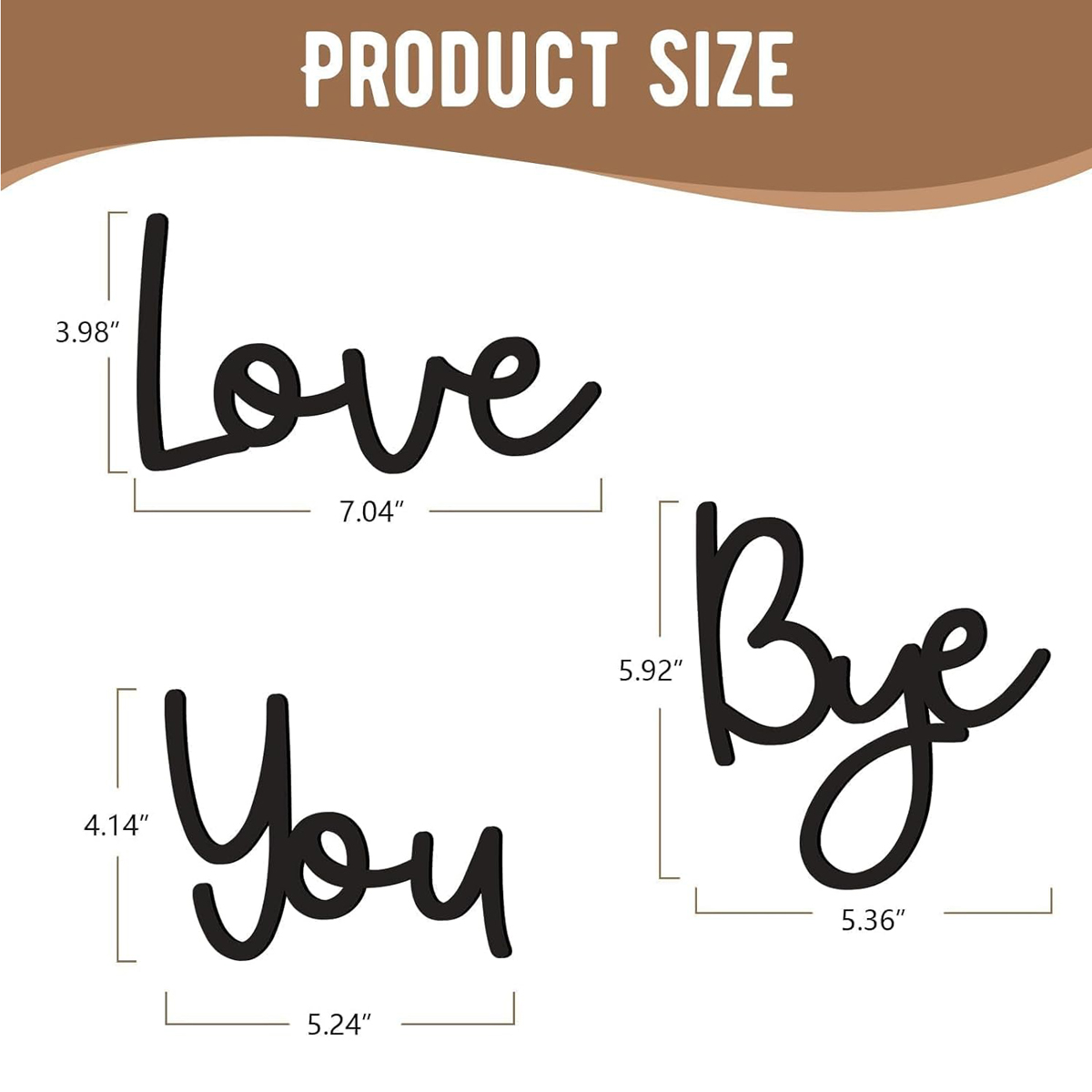 Love You Bye - Letrero de made - Interior Design Quotes reseña y precio
