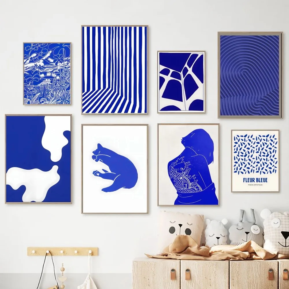 Póster abstracto Klein azul Si - Interior Design Sketch reseña y precio